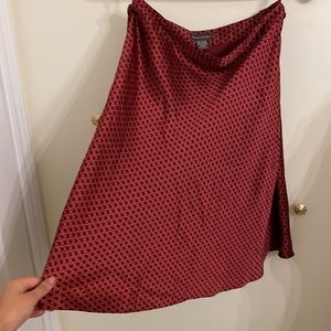 Banana Republic Red Satin Skirt
